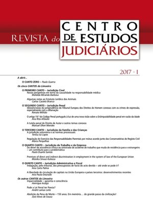 cover image of Revista do CEJ n.º 1 de 2017